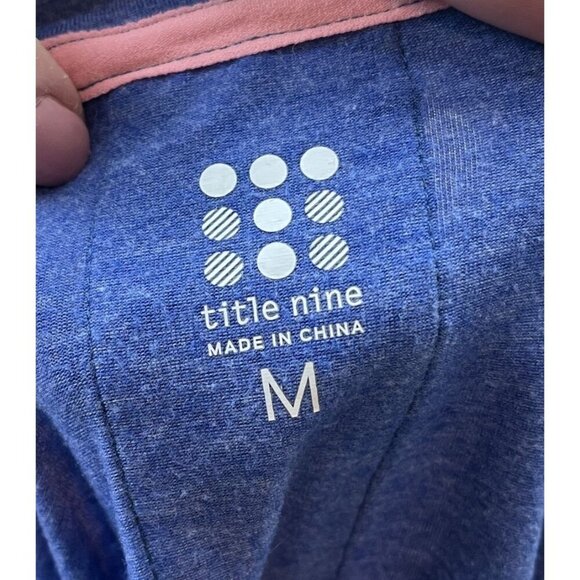 Title Nine Dress Size M Shella Blue Geometric Athletic Tennis Crewneck Tank Blue - Picture 7 of 9